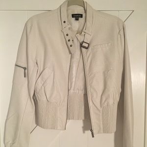 Bebe Perforated Leather Jacket L